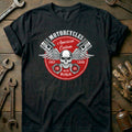 Black - Piston wing skull vintage T Shirt