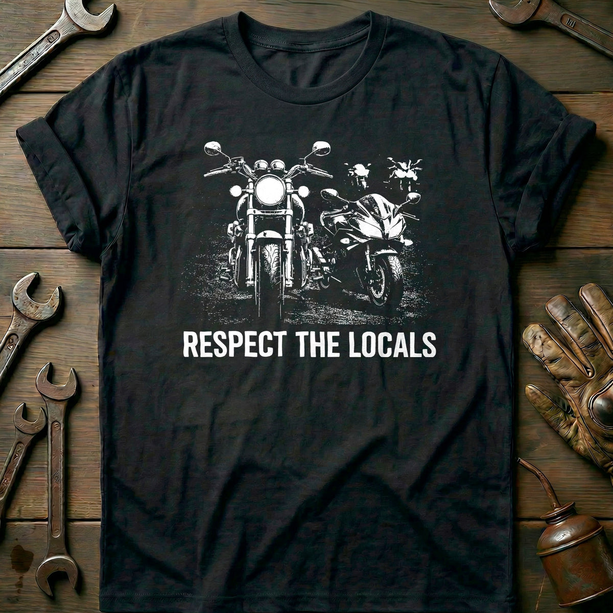 Black - RESPECT THE LOCALS 026 T Shirt