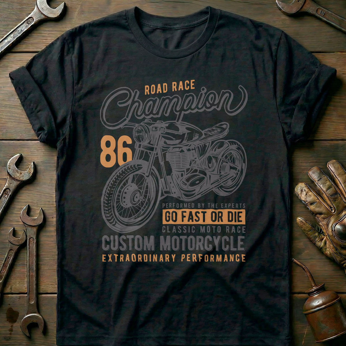 Black - Road Race T-Shirt