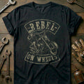 Black - Rebel On Wheels 2 T Shirt