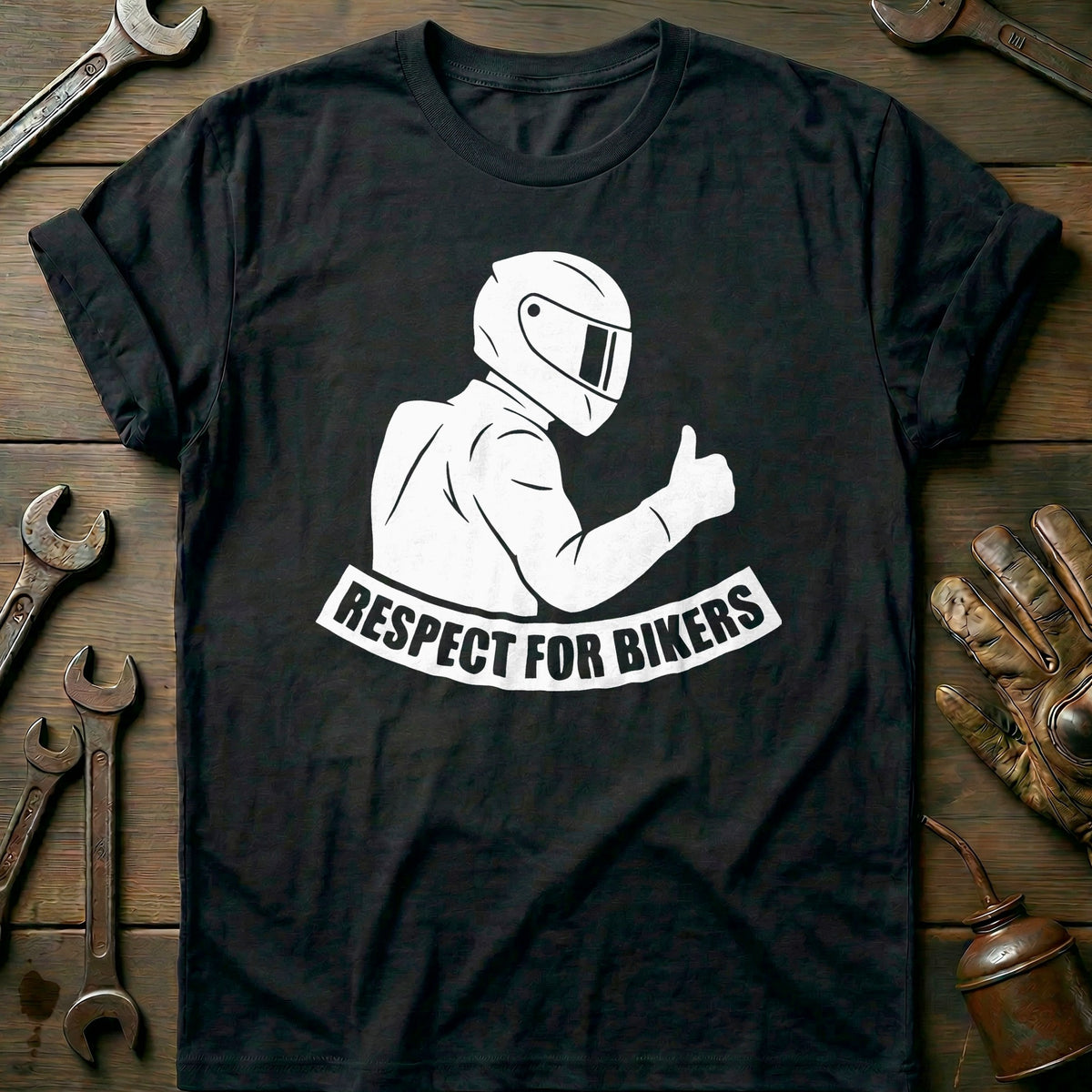 Black - Respect For Bikers 5 T Shirt