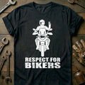 Black - Respect For Bikers 8 T Shirt