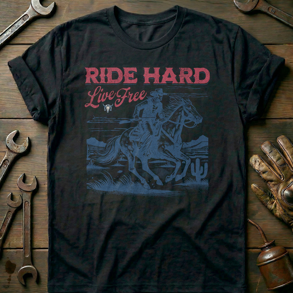 Black - Ride Hard - Live T-Shirt