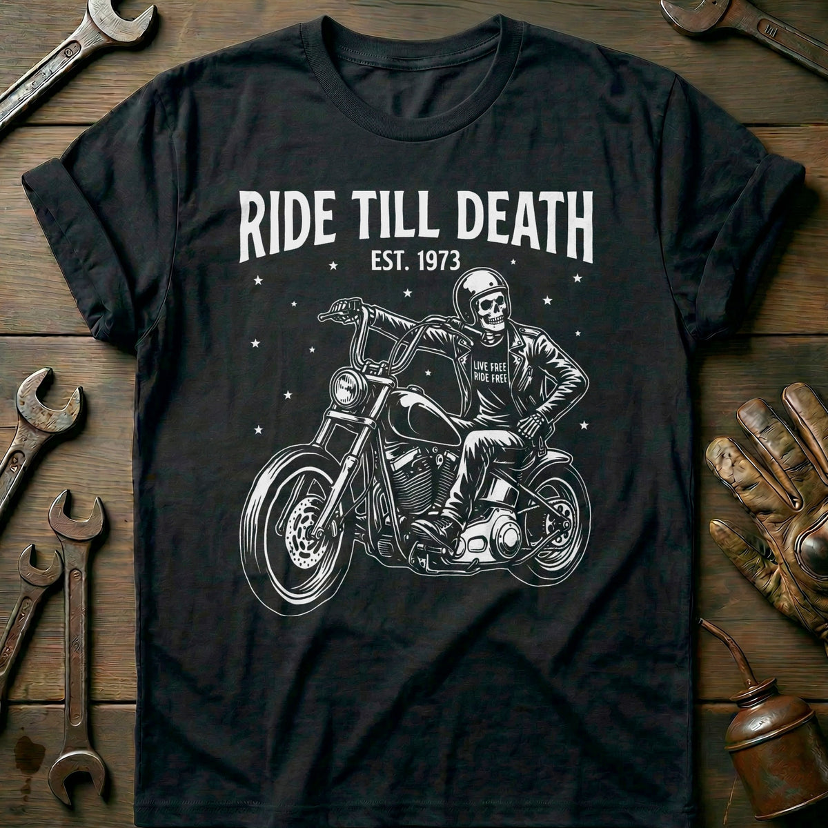 Black - Ride Till Death 12 T Shirt