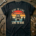 Black - Ride to Live 643 T-Shirt