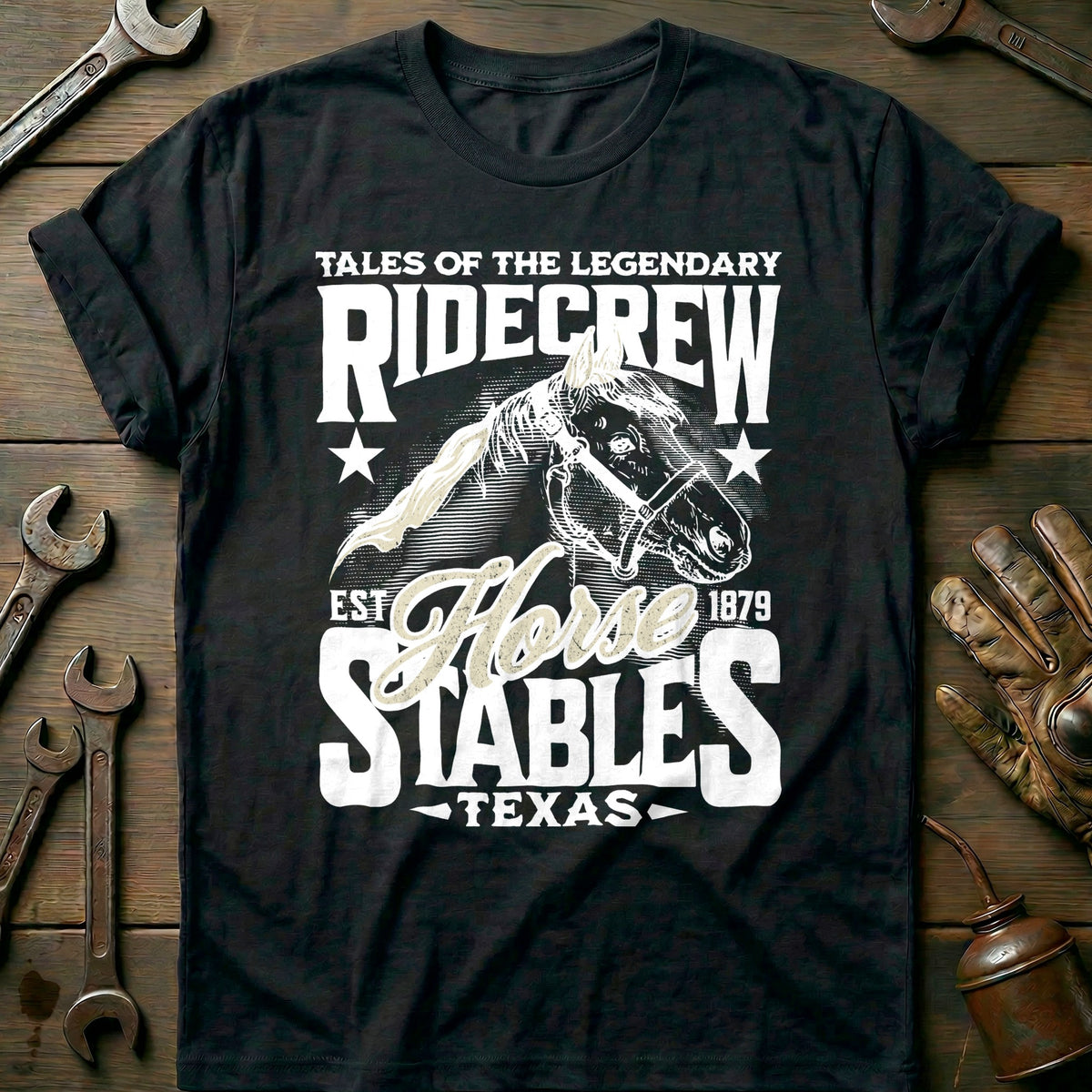 Black - Ridecrew Horse T-Shirt