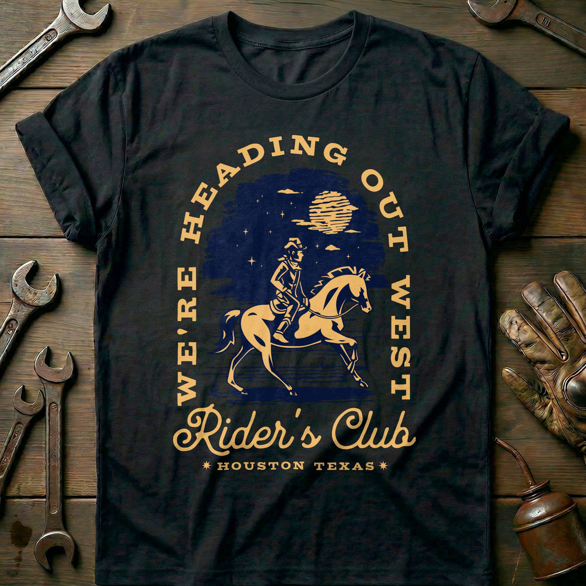 Black - Riders Club Retro T-Shirt