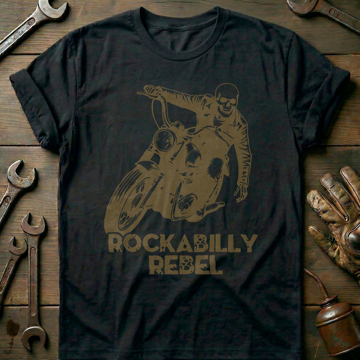 Black - Rockabilly 77 T Shirt