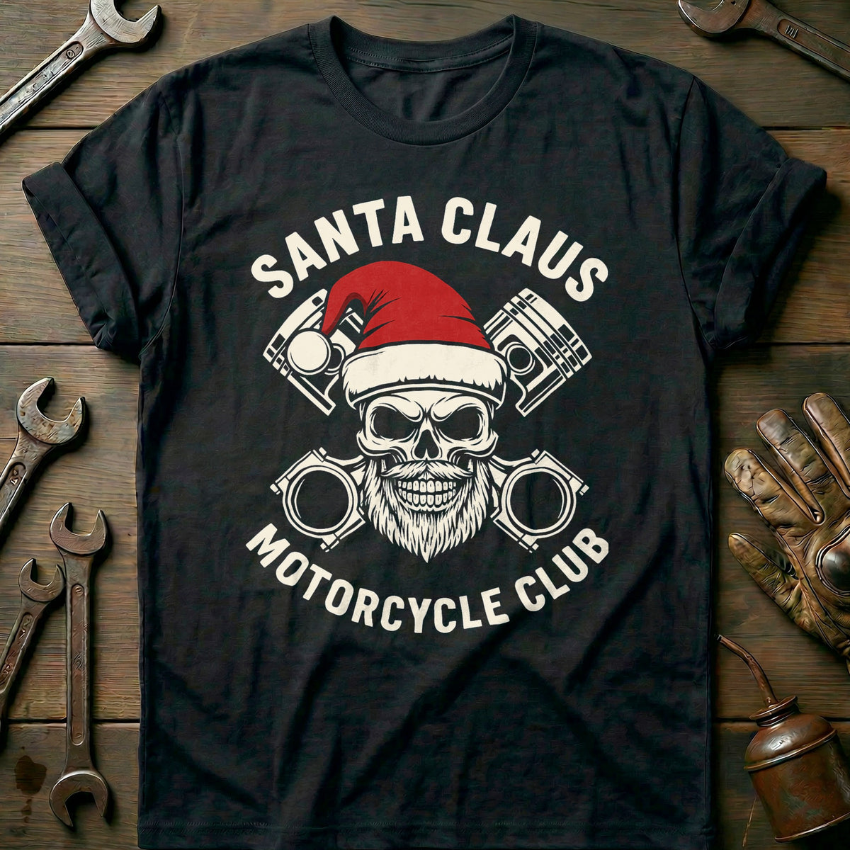 Black - SANTA MOTORCYCLE CLUB T Shirt