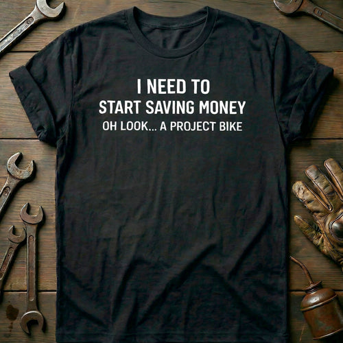 Black - SAVE MONEY BIKER 026 T Shirt