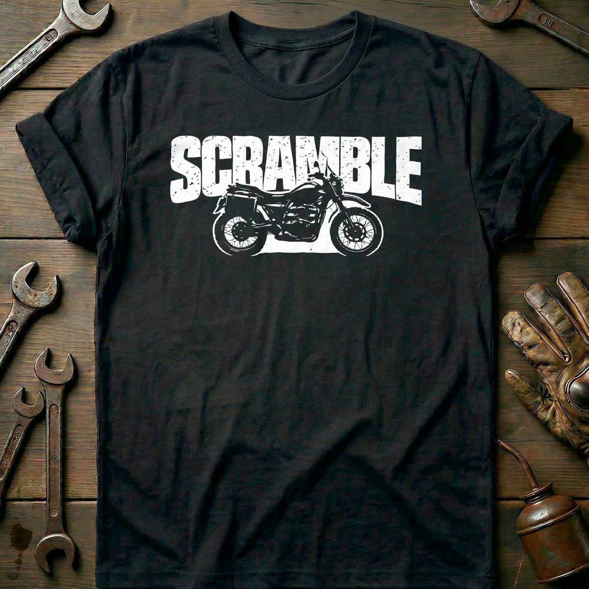 Black - SCAMBLE MOTORCYCLE 026 T Shirt