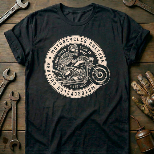 Black - Skeleton Rider T-Shirt
