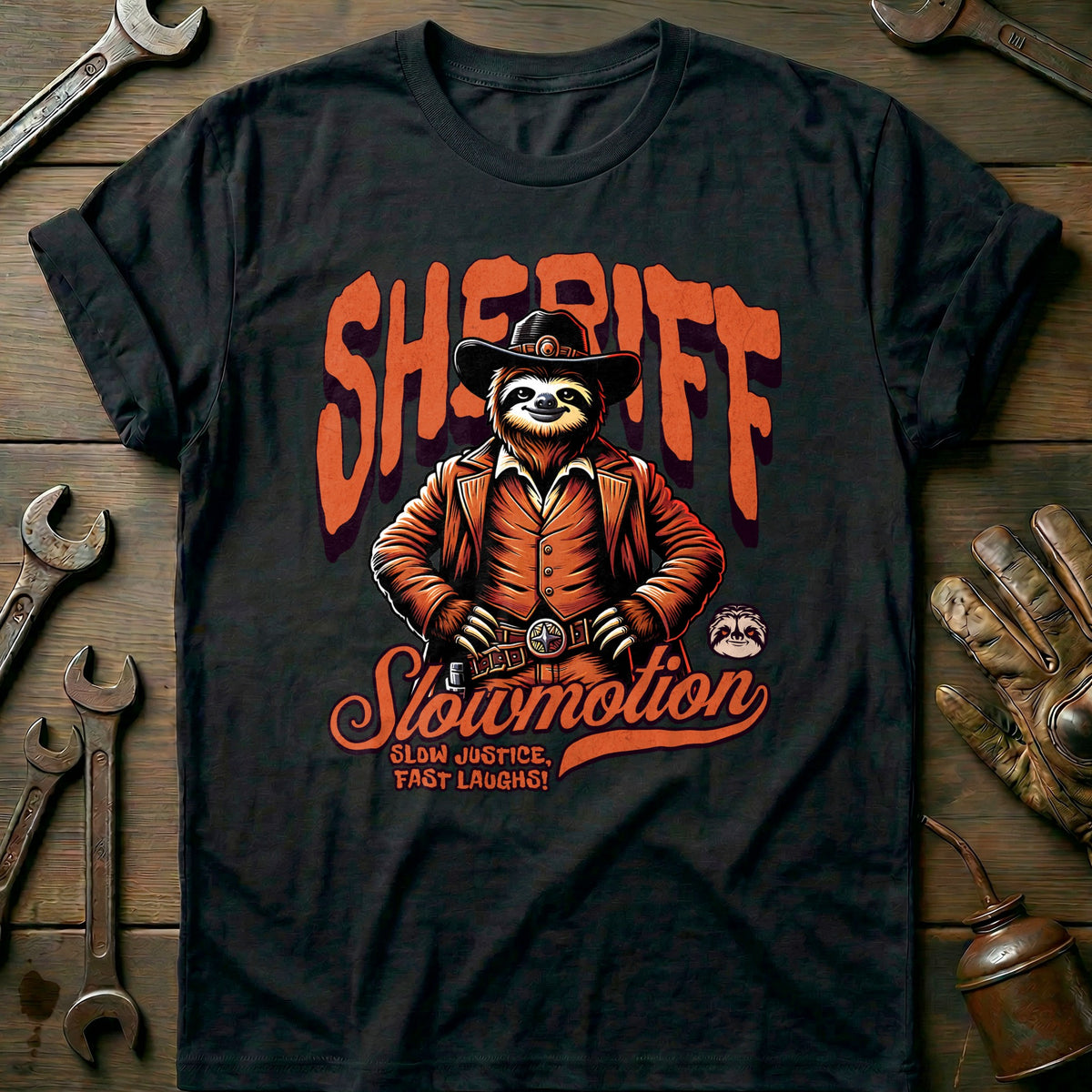 Black - Sheriff Sloth - T-Shirt