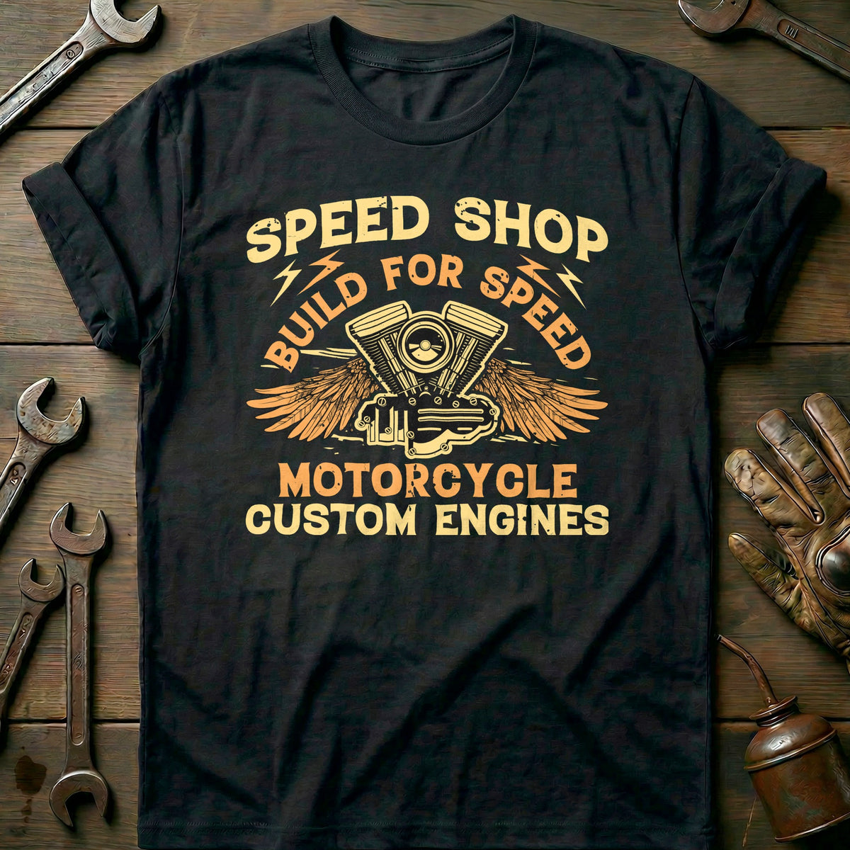 Black - Speed Shop Custom T-Shirt