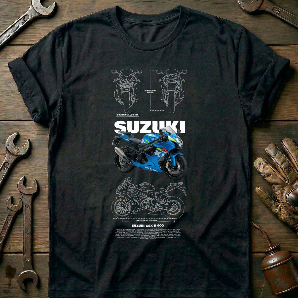Black - Suzuki GSX-R 600 T Shirt