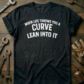Black - THROWS A CURVE 026 T Shirt