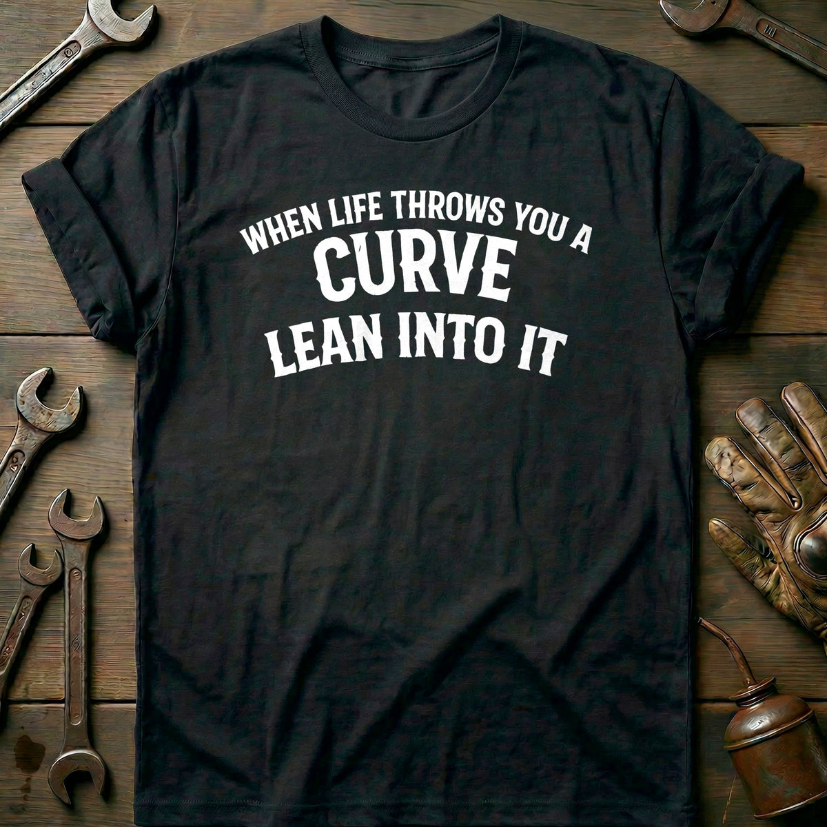 Black - THROWS A CURVE 026 T Shirt