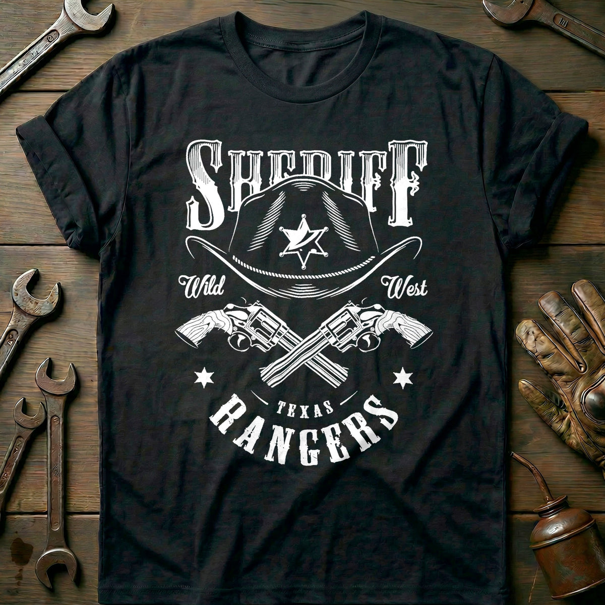 Black - Texas Ranger - T-Shirt