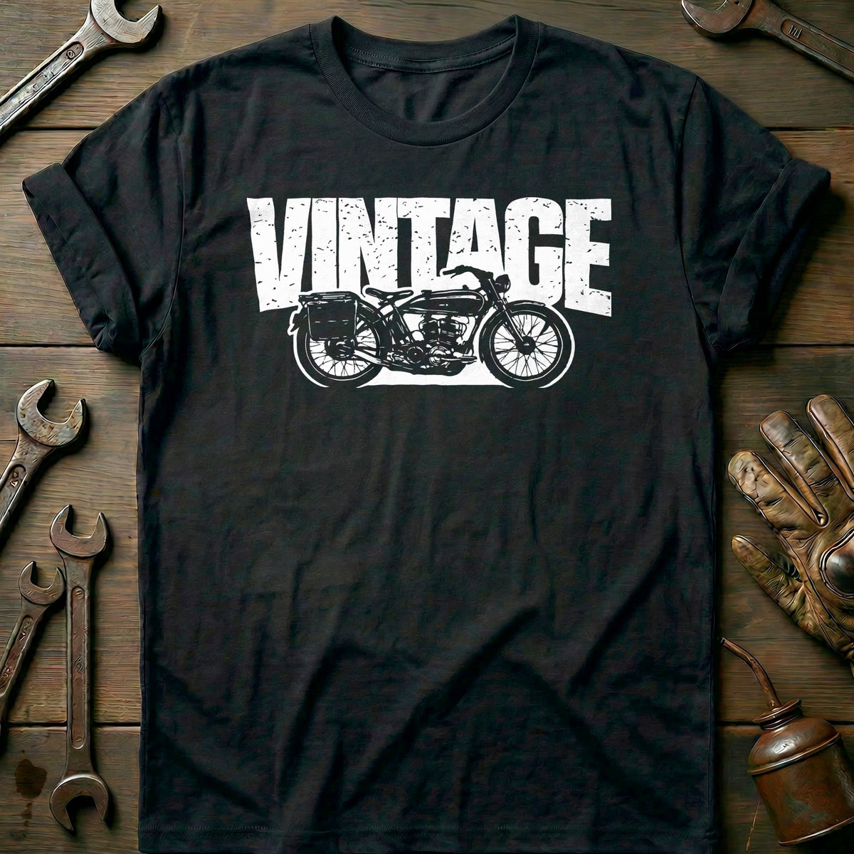 Black - VINTAGE MOTORCYCLE 026 T Shirt