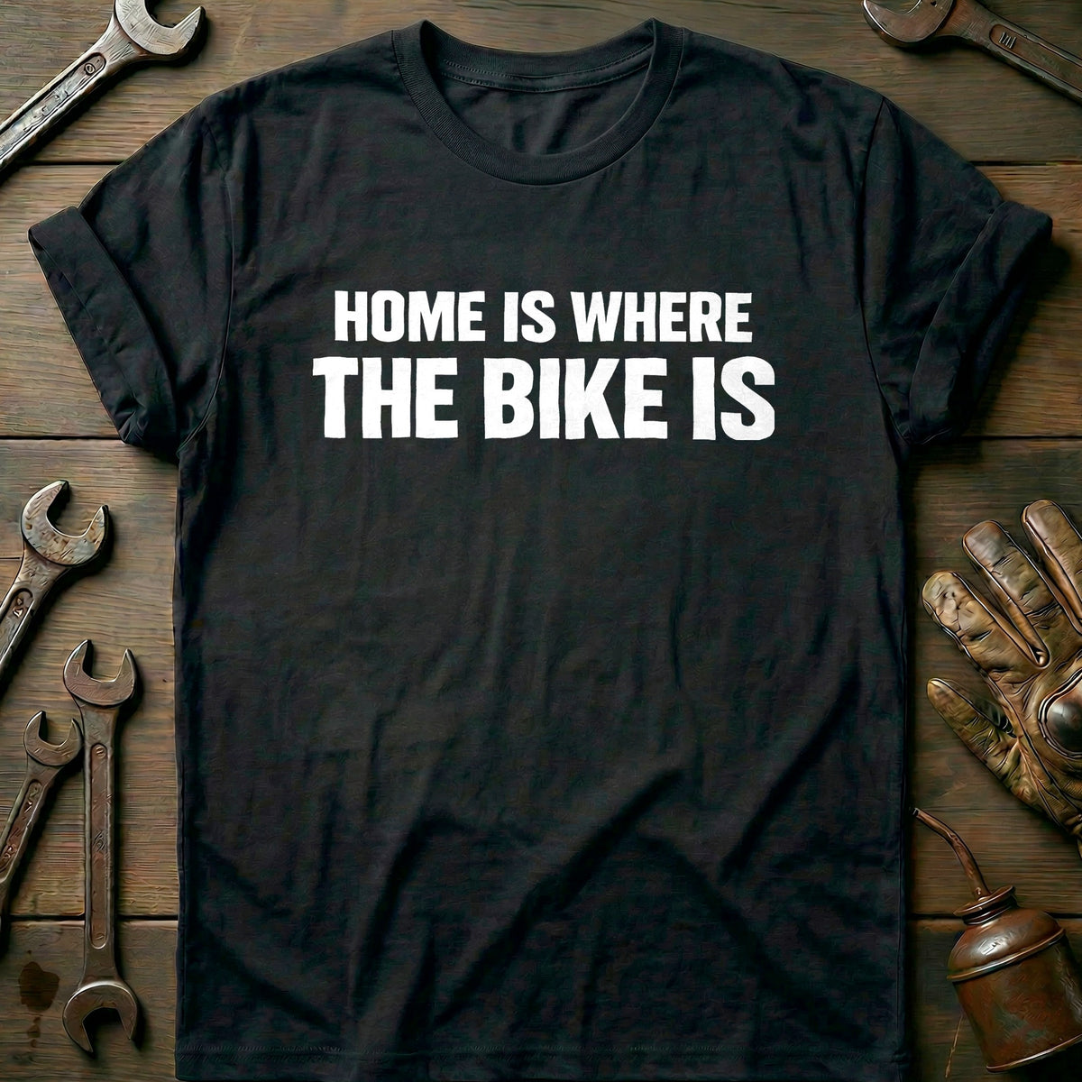 Black - WHERE THE BIKE IS 026 T Shirt