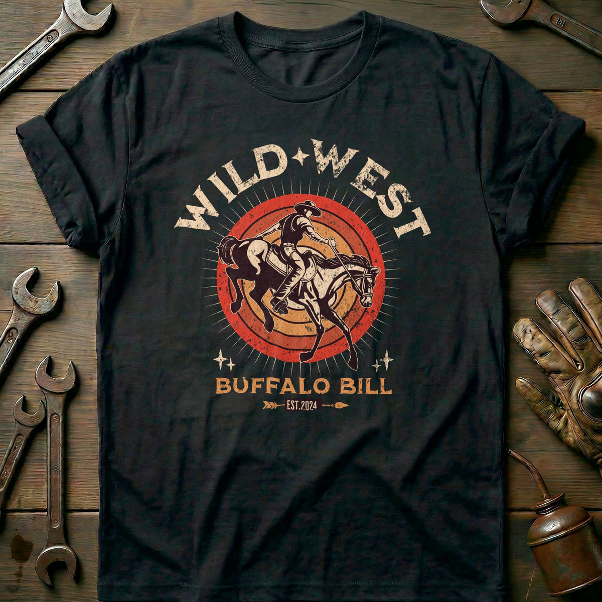 Black - Wild West Buffalo T-Shirt