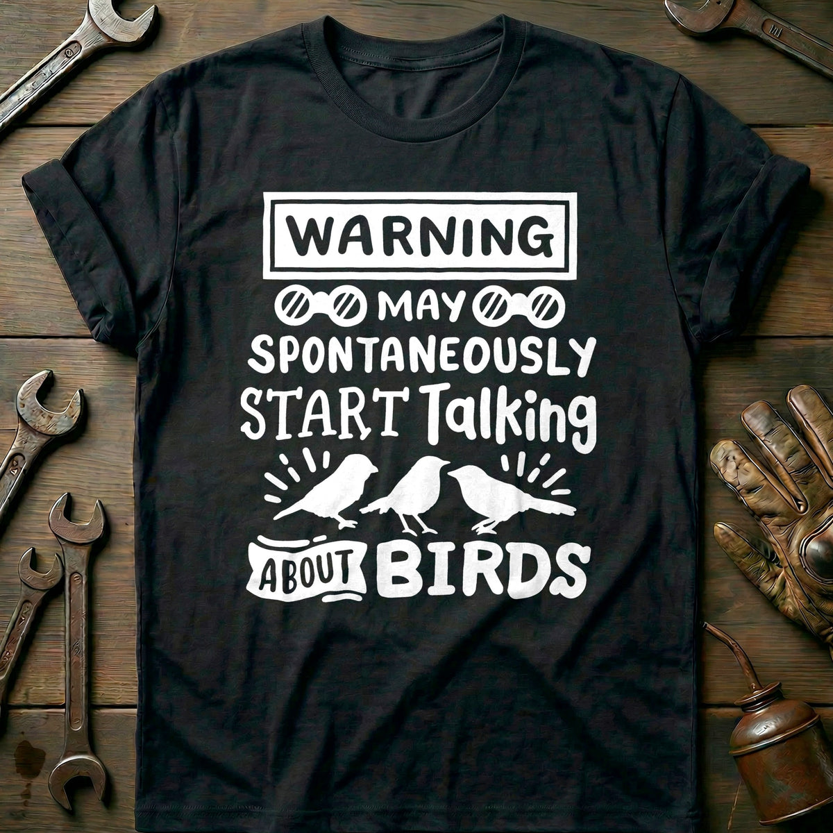 Black - Warning 653 T Shirt