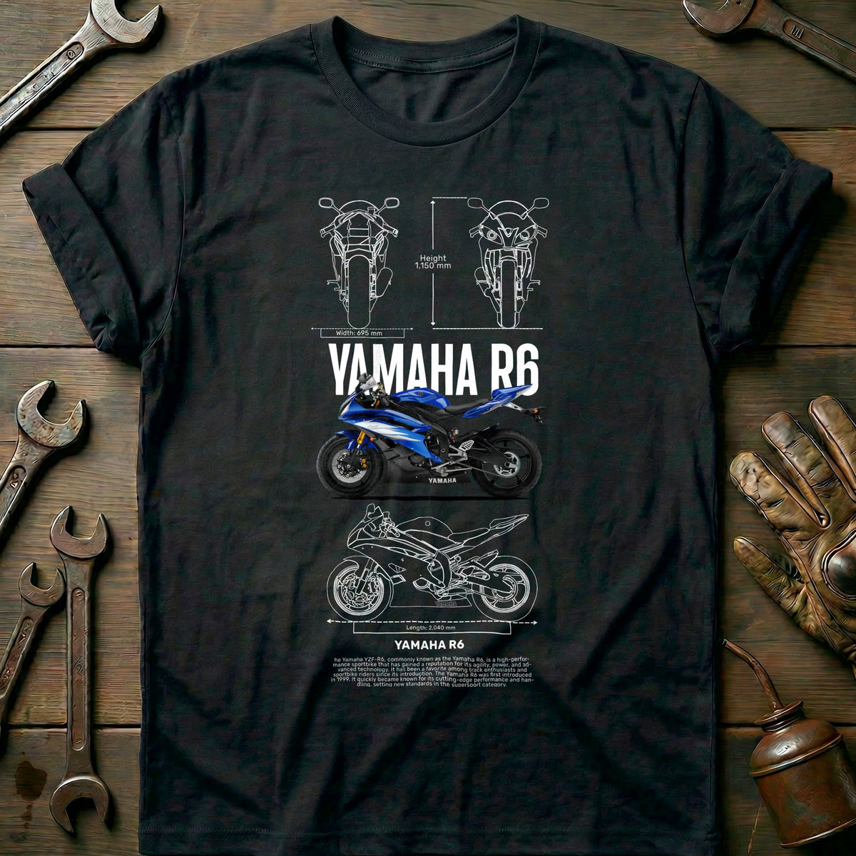 Black - YAMAHA R6 (1) T Shirt