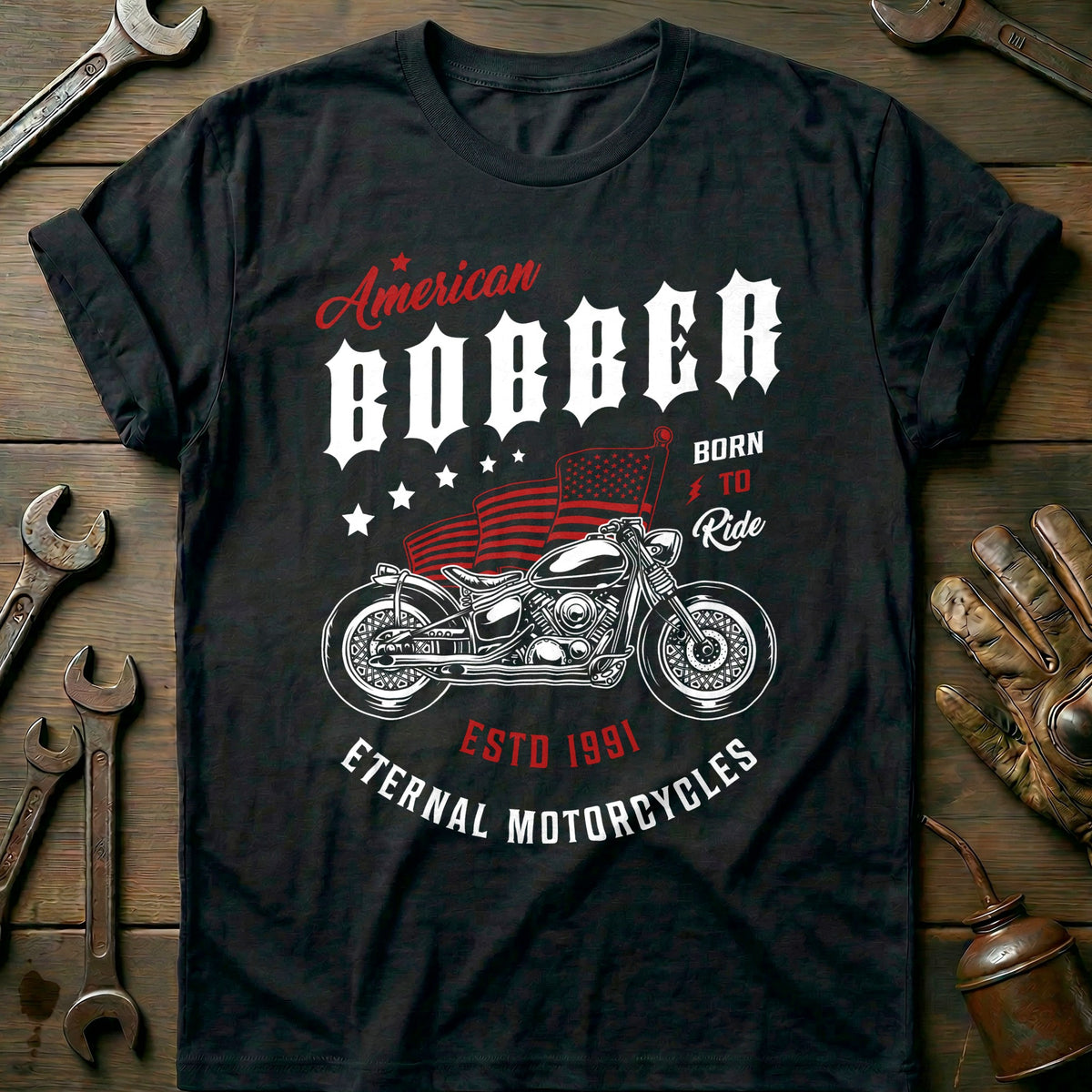 Black - american bobber vintage T Shirt