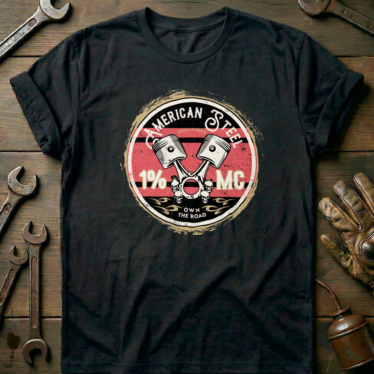 Black - American Steel T-Shirt