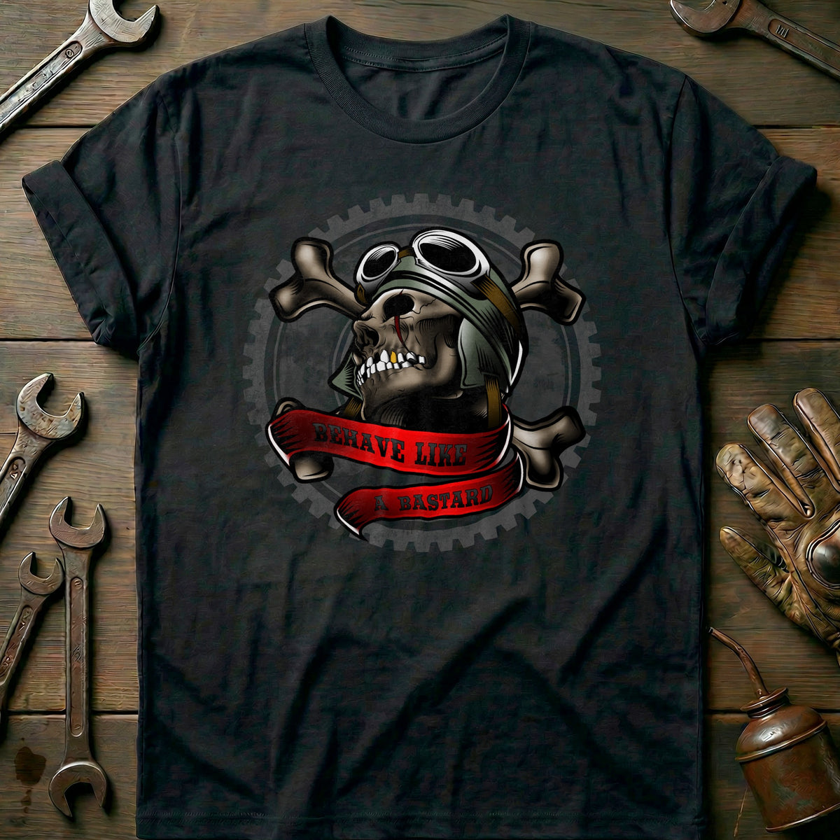 Black - Bastxxx Skull - T-Shirt