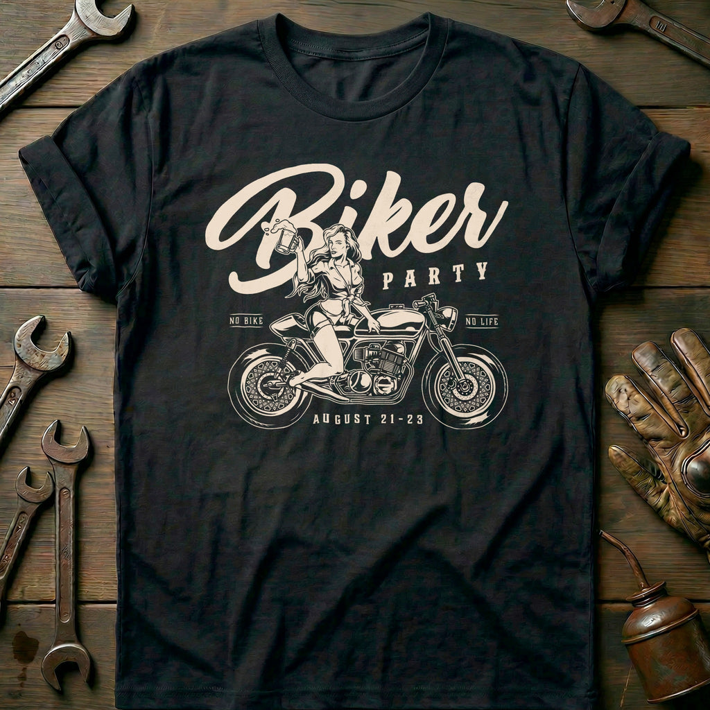Black - Biker Party T-Shirt