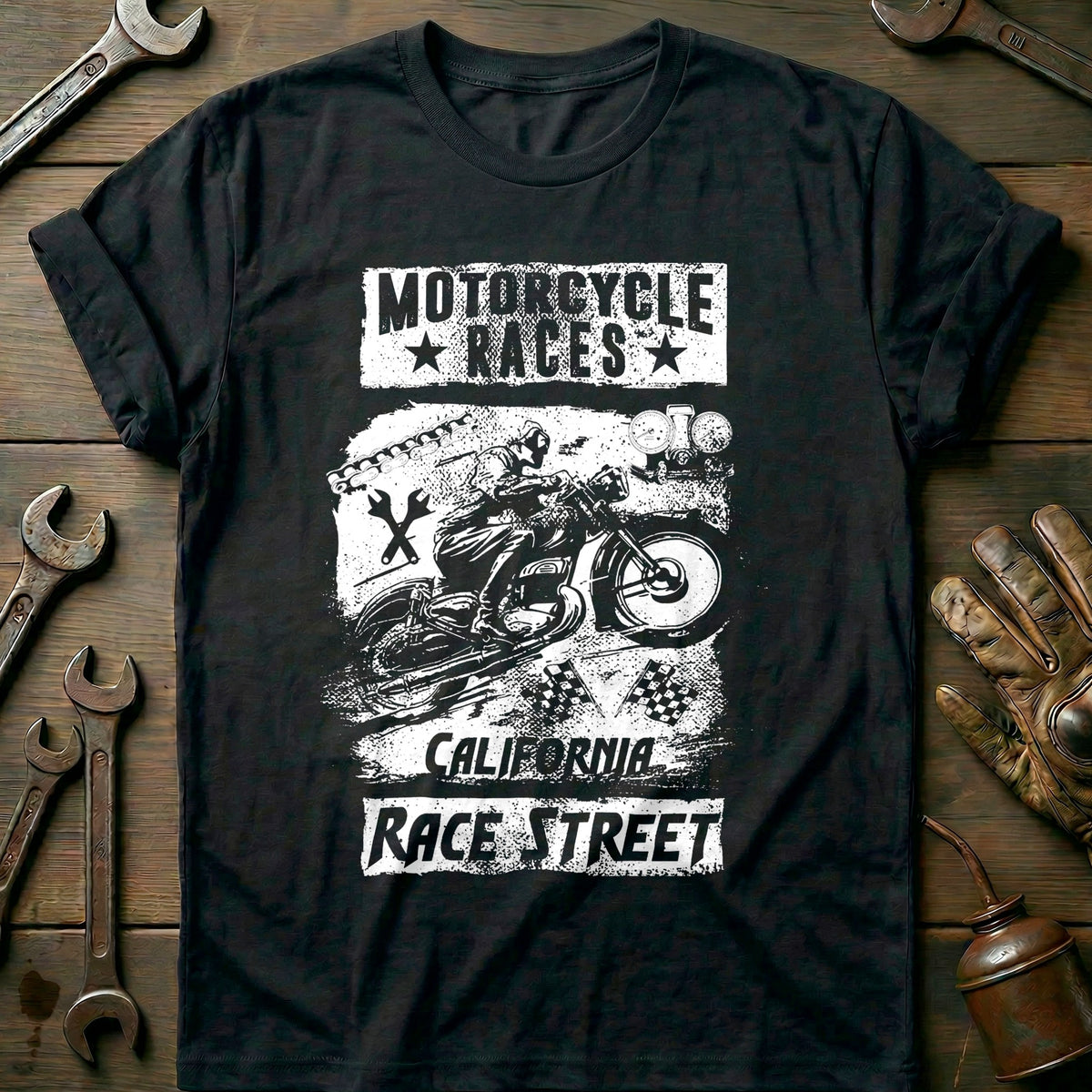 Black - Bikers California T-Shirt