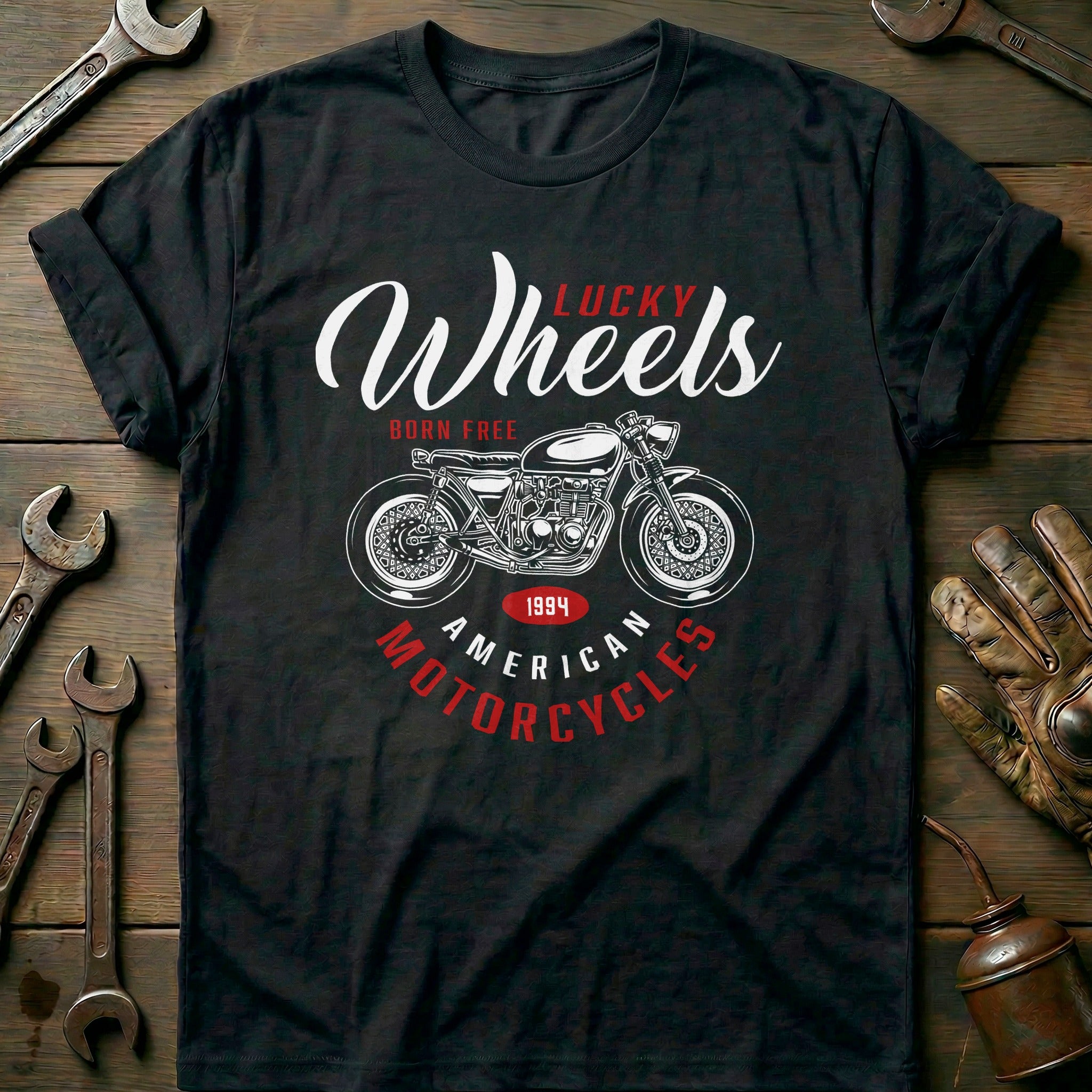 Black - born free wheels T Shirt