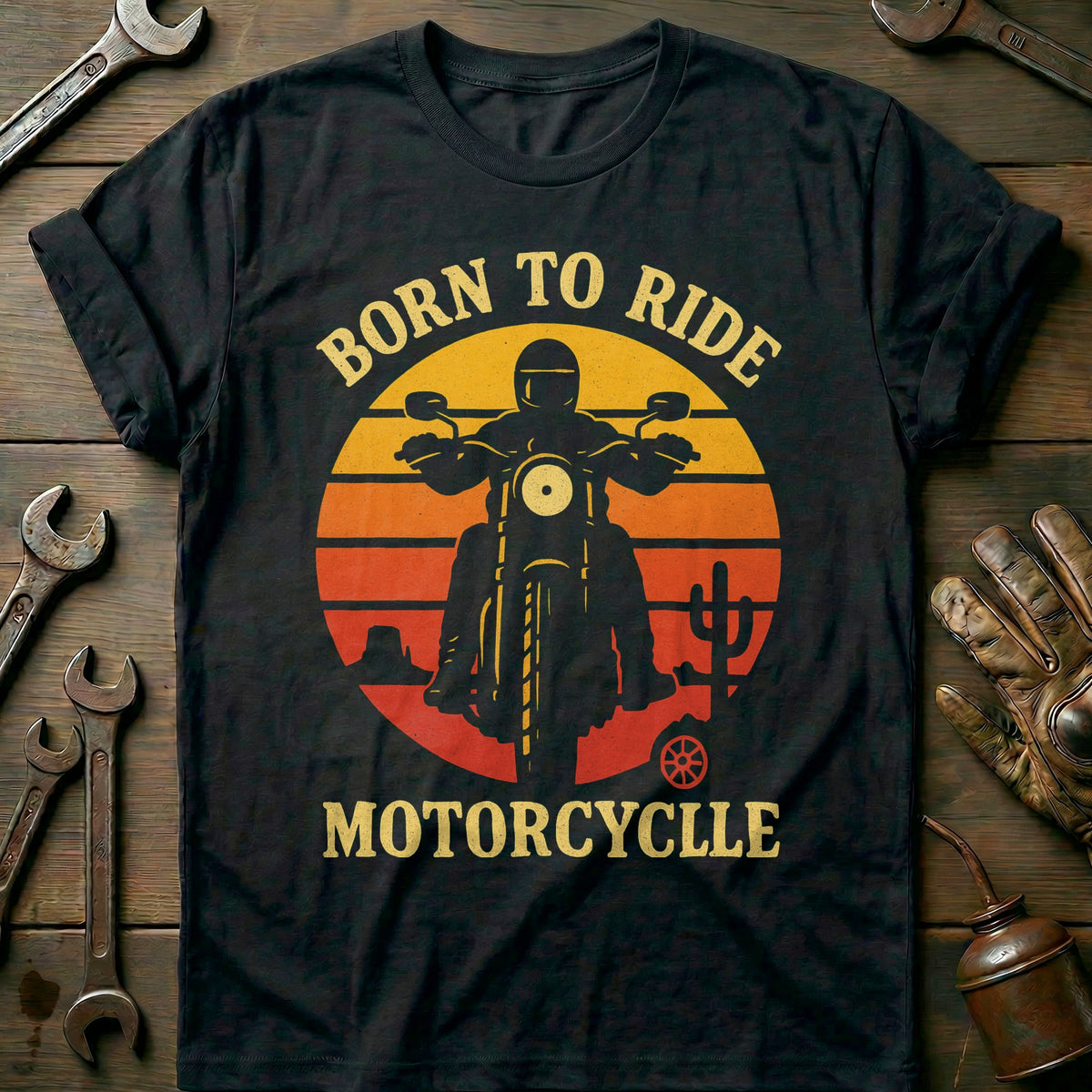 Black - born to ride 34 T Shirt