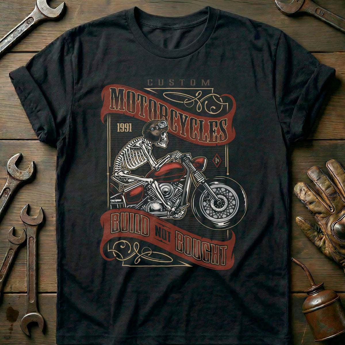 Black - build not bought vintage T Shirt