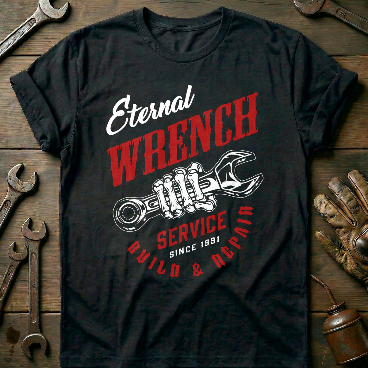 Black - eternal wrench vintage T Shirt