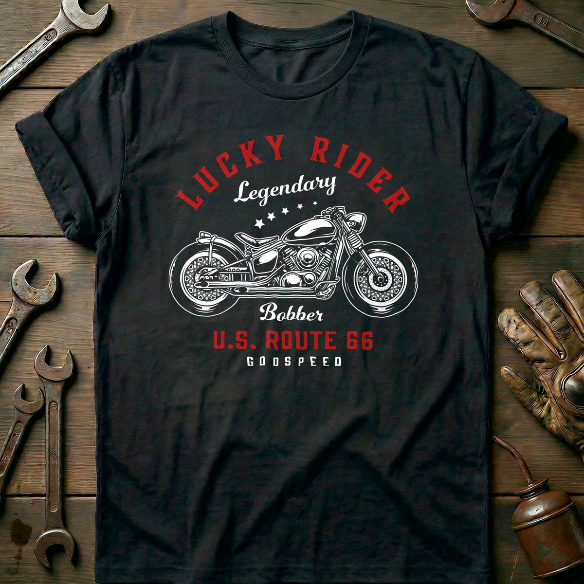 Black - lucky rider vintage 2 T Shirt