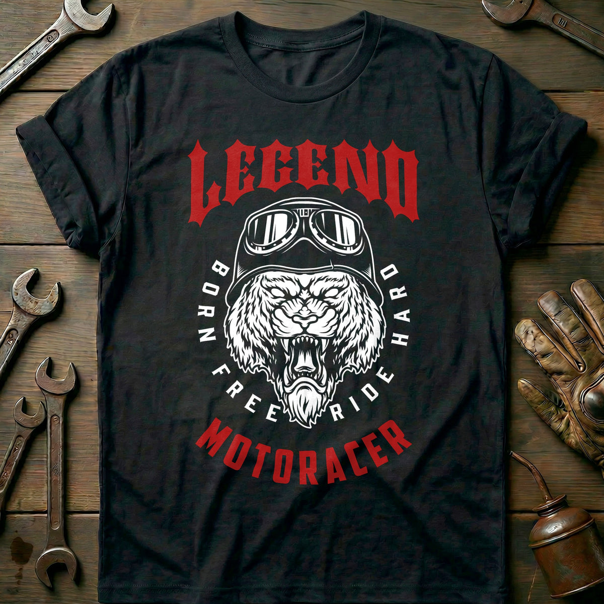 Black - legend motoracer vintage T Shirt