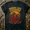 Black - life throws curve 39 lean T Shirt