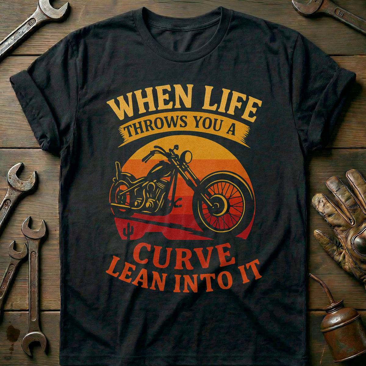 Black - life throws curve 39 lean T Shirt