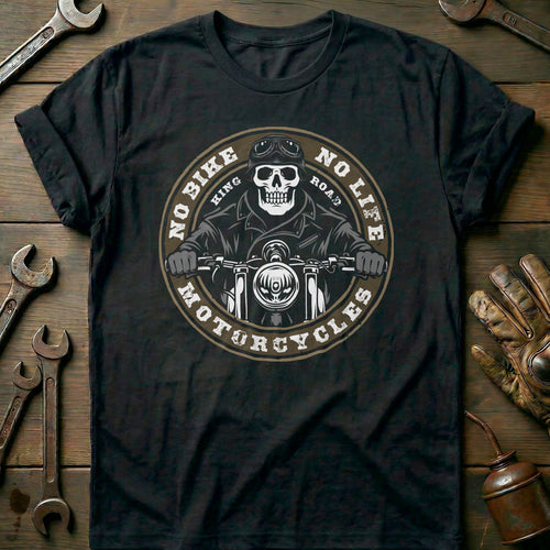 Black - no bike skull vintage T Shirt