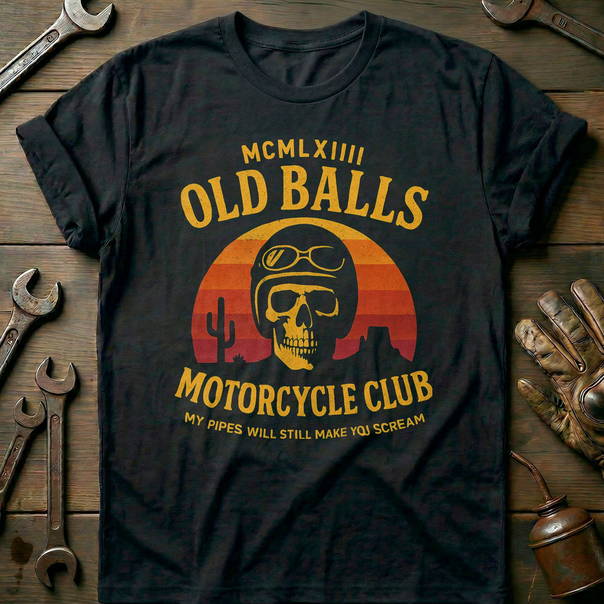 Black - old balls club 45 T Shirt