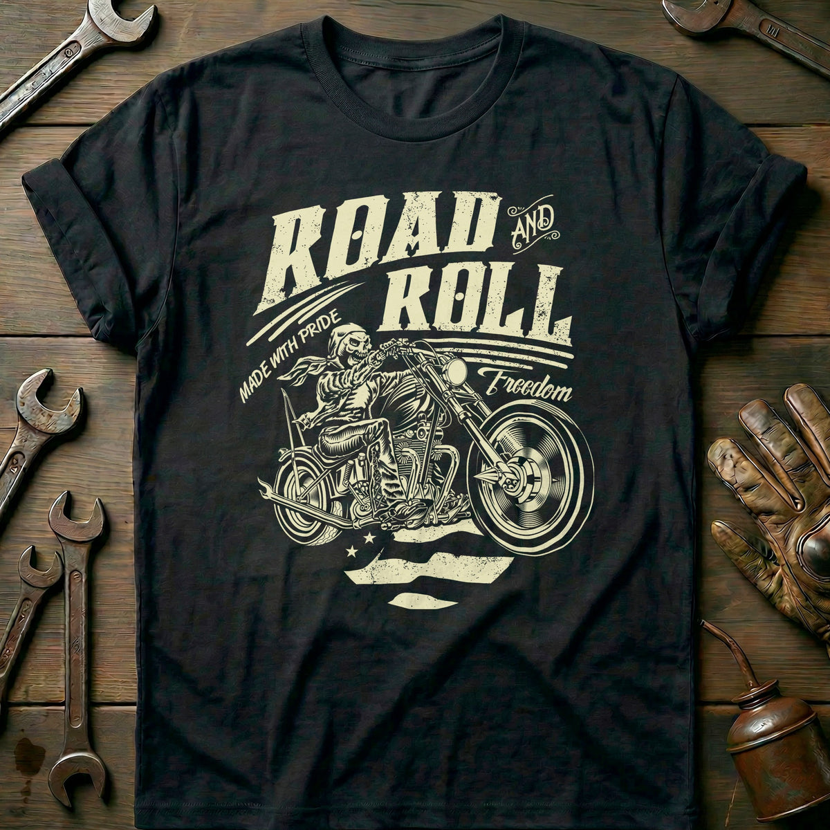 Black - Road and Roll T-Shirt