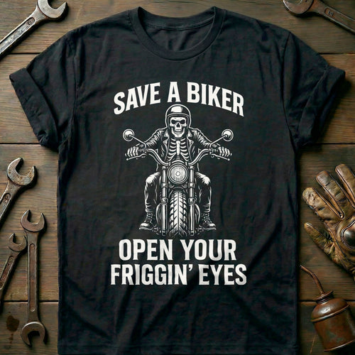 Black - save a biker T Shirt
