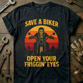 Black - save a biker 47 T Shirt