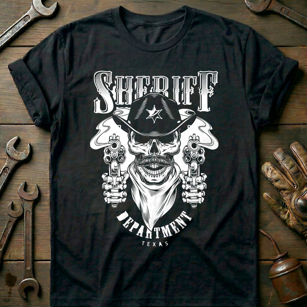 Black - Cowboy Sheriff T-Shirt
