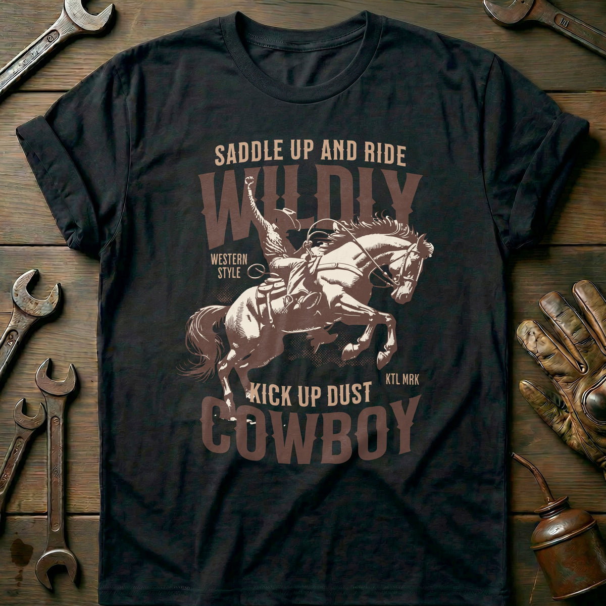 Black - Wildly Cowboy - T-Shirt