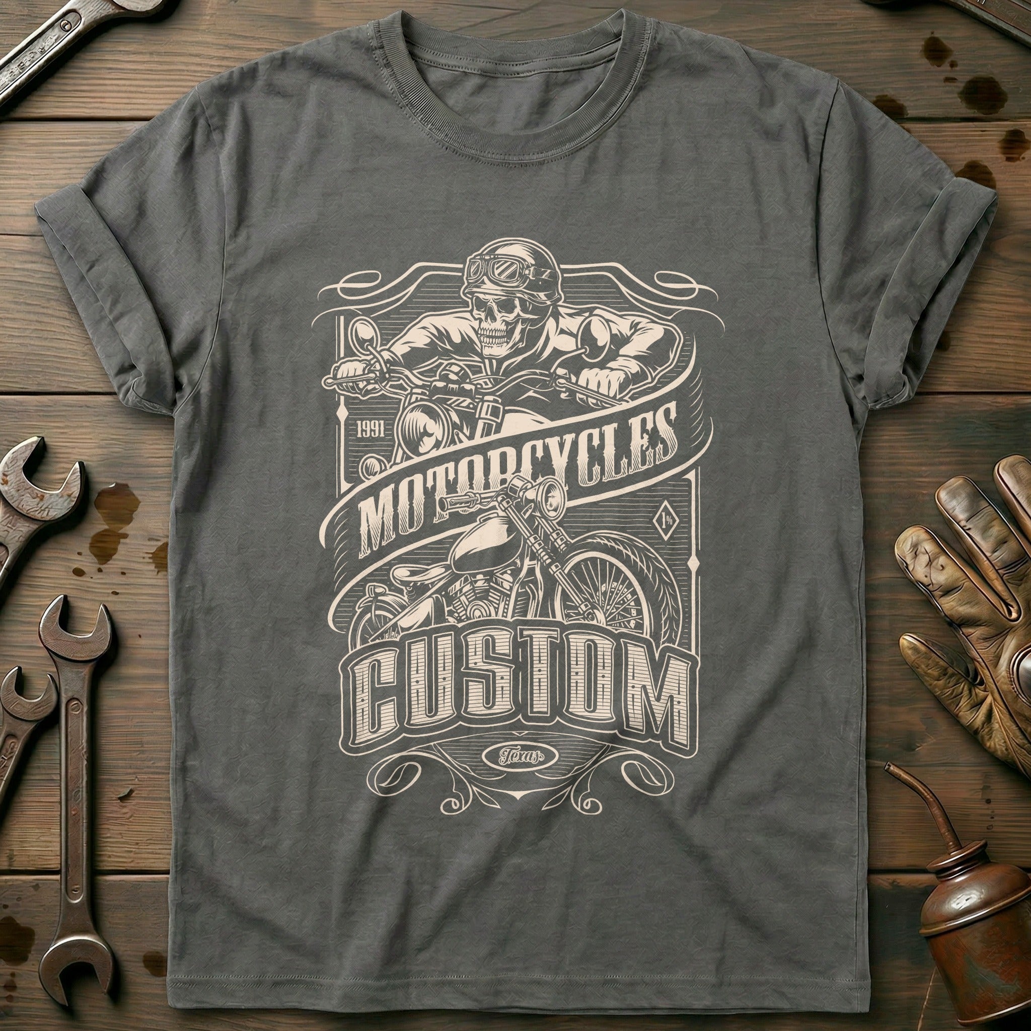 Charcoal - 1991 Motorcycle T-Shirt