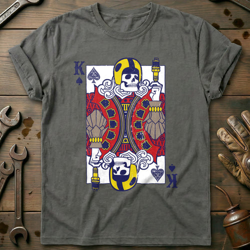 Charcoal - Biker Playing T-Shirt