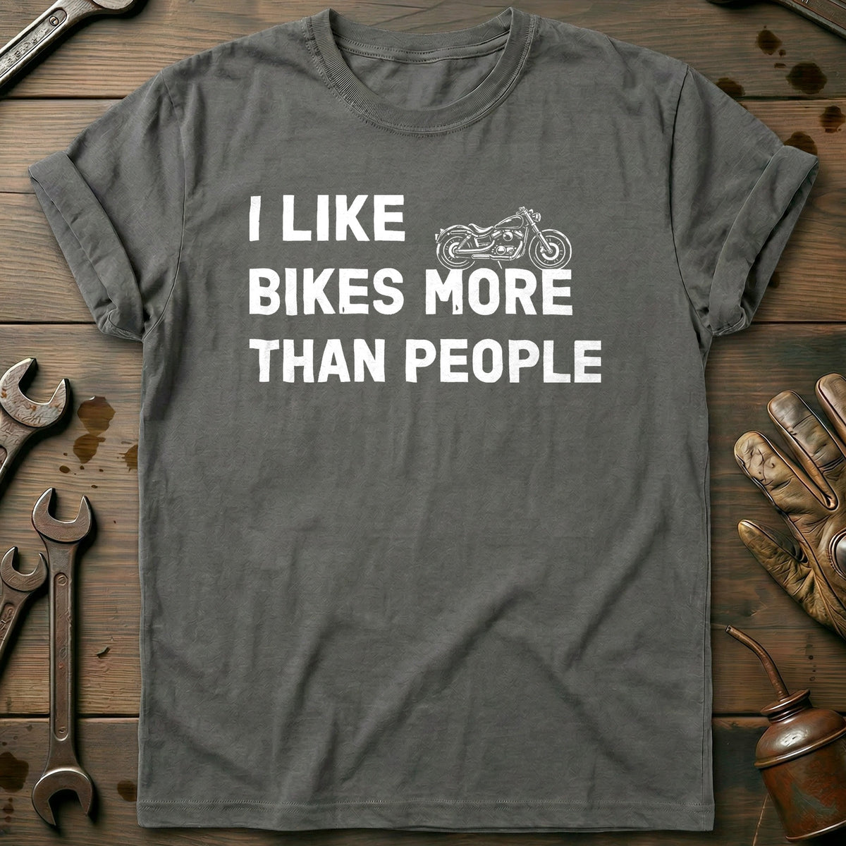 Charcoal - BIKES MORE THAN PEOPLE 026 T Shirt